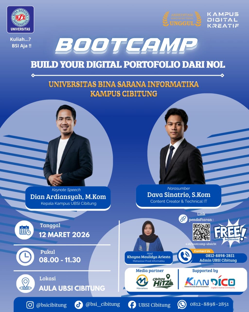 Bootcamp Build Your Digital Portofolio dari Nol di UBSI Cibitung