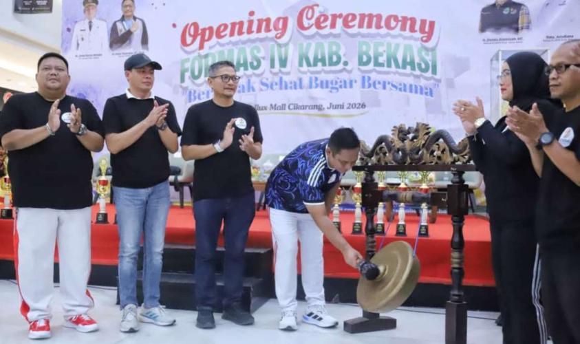3.000 Pegiat Olahraga Meriahkan FORMAS IV Kabupaten Bekasi yang Resmi Dibuka Plt Bupati