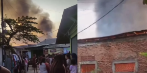 Kebakaran Melanda Pabrik Konveksi di Cibitung, Satu Pabrik dan Dua Rumah Warga Terbakar