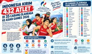Daftar 35 Cabang Olahraga Asian Games 2026 Andalan Indonesia usai Sepak Bola Absen